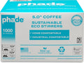 phade Eco-Friendly Cocktail and Coffee Straws/Stirrers 1,000 Count - Sustainable Marine Biodegradable Compostable Stirrer, 1 Pack