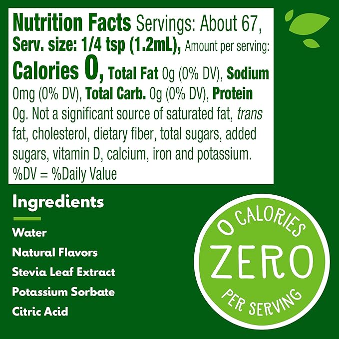 Truvia Zero-Calorie Liquid Sweetener from the Stevia Leaf, 2.7 Fl Oz bottle, Original flavor (Pack of 2)