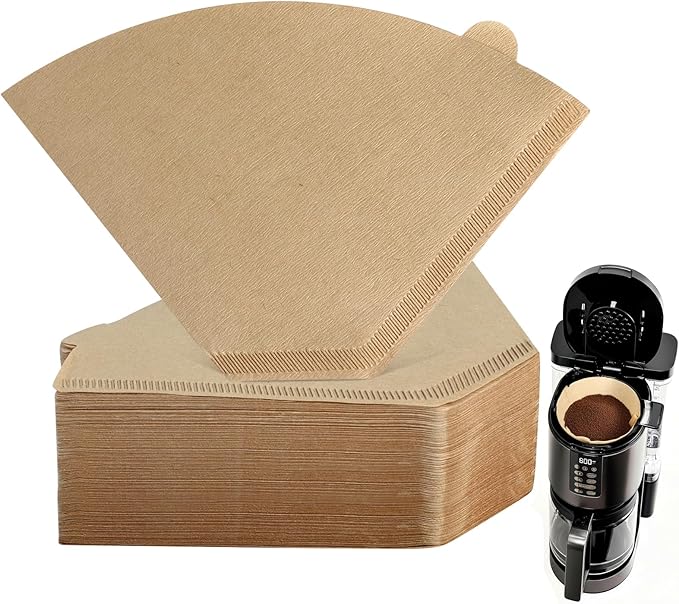 200 Count Cone Coffee Filters #4, Clinuse Unbleached Size 04 Coffee Filters 8-12 Cup, Disposable Natural Paper Filters, No.4 Cone Filters for Ninja, Pour Over and Drip Coffee Maker