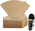 200 Count Cone Coffee Filters #4, Clinuse Unbleached Size 04 Coffee Filters 8-12 Cup, Disposable Natural Paper Filters, No.4 Cone Filters for Ninja, Pour Over and Drip Coffee Maker