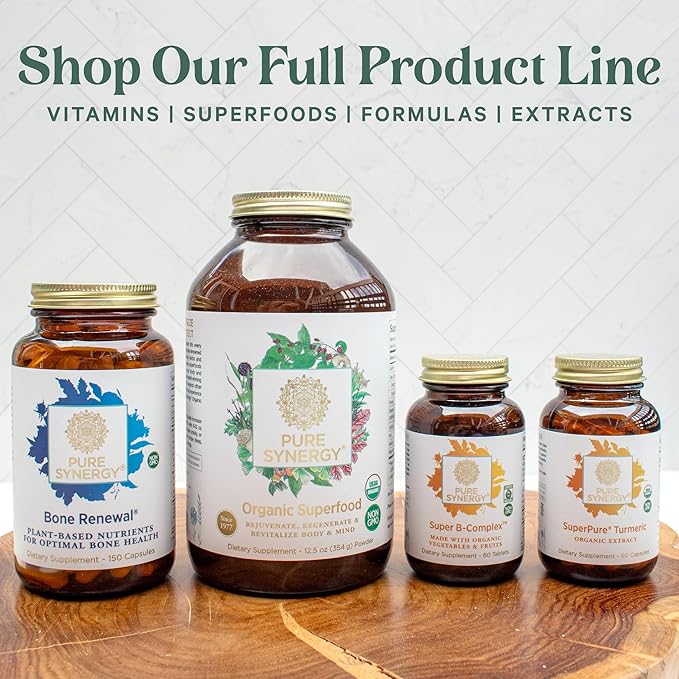 PURE SYNERGY Pure Radiance C | Organic Vitamin C Capsules | 100% Natural, Whole Food, Non-GMO Supplement with Organic Camu Camu | for Immune and Collagen Support (90 Capsules)