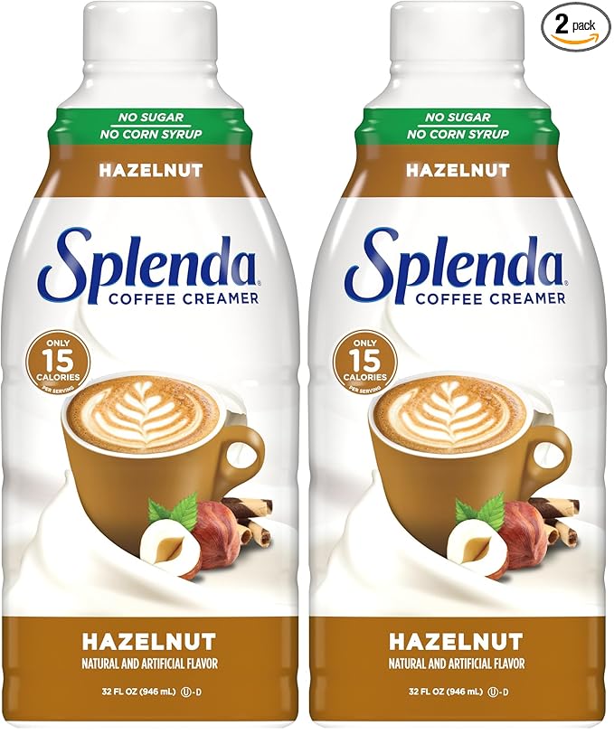 SPLENDA Sugar Free Hazelnut Coffee Creamer, 32 Fl Oz. (Pack of 2)