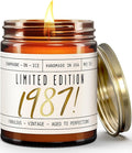 37th Birthday Gifts for Women - 'Limited Edition 1988' Soy Candle, w/Champagne on Ice I 37 Birthday Gifts for Women I 37th Gift for Her Ideas I 9oz Reusable Jar, 50Hr Burn, Made in USA