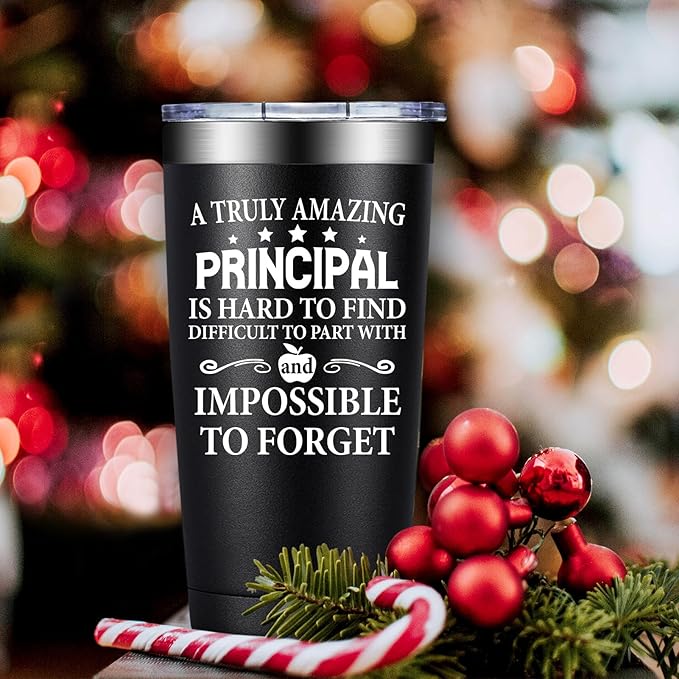 Principal Gifts - Principal Christmas Appreciation Gifts for Men - Principals Day, Teachers Appreciation Day Gift for Principals - 20oz Tumbler