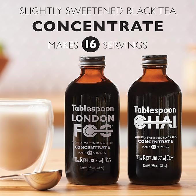The Republic of Tea – Tablespoon London Fog, Black Tea Concentrate, 8 fl oz -16 Servings
