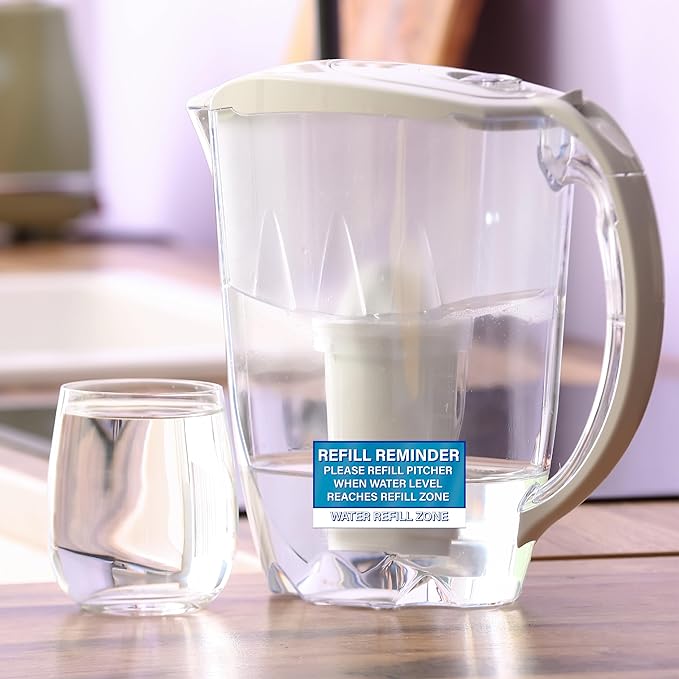 Please Refill Water Pitcher Reminder Sticker, 3.5 x 2.0 Water Dispenser Stickers, Compatible with Brita Water Pitcher, Water Jug Decal Label, Shared Kitchen Essentials Decor, Blue 1 pc Made in USA