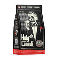 Bones Coffee Company Holy Cannoli, Baked Cannoli Flavored Coffee, Medium Roast Low Acid Arabica Beans Compatible with Auto drip and French Press Coffee Maker, 12 Oz Whole Bean