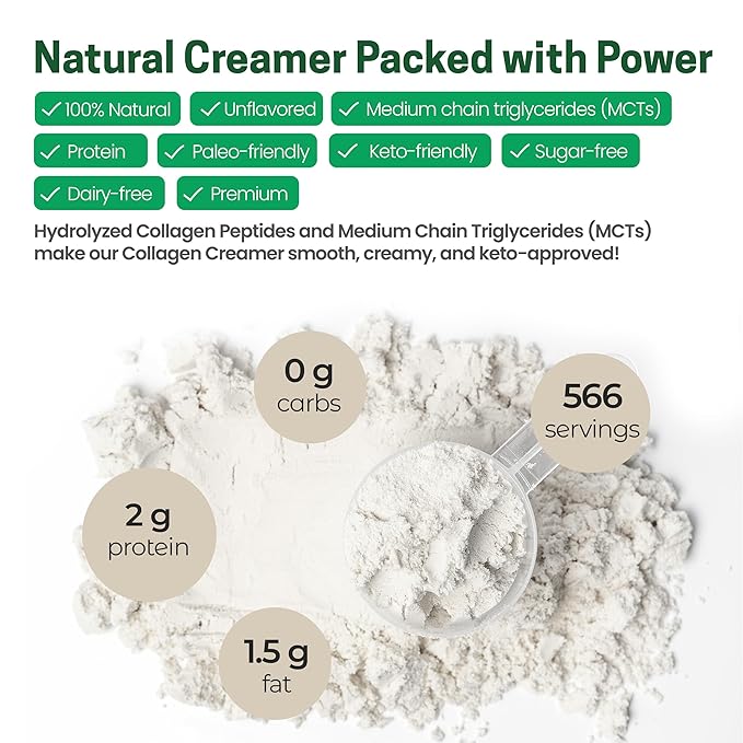 Z Natural Foods Collagen MCT Oil Creamer - Pure MCT Creamer Powder with Collagen Peptides - Collagen Creamer for Coffee, Tea & Culinary Use - Healthy Creamer, Keto & Paleo Friendly, Vanilla, 5 lb