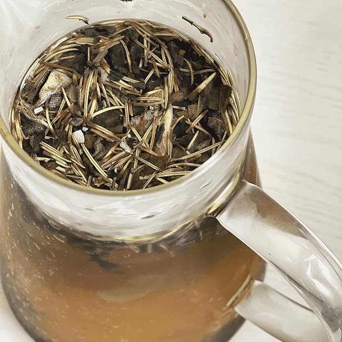 FOCUS Tea | Loose Herbal Tea for Concentration & Alertness | Sage, Peppermint, Rosemary| 100% Wild Crafted, Caffeine Free, Natural, Earthy Flavor | 30G (1.1OZ)