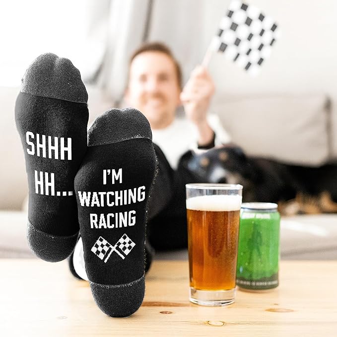 VICRAZY Racing Car, Sport Car Socks for Men, Women - Formula 1 Gifts, Racing Socks, Stocking Stuffers for Men, Women