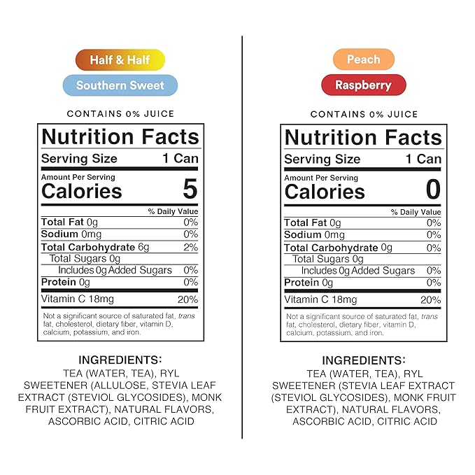 Ryl Iced Tea MVP Variety Pack – Antioxidant Superblend, No Artificial Ingredients, Zero Sugar, Zero Calorie, Low Carb, Non-GMO, Kosher, Gluten Free, Made in the USA, 12-Pack, 16 Fl Oz
