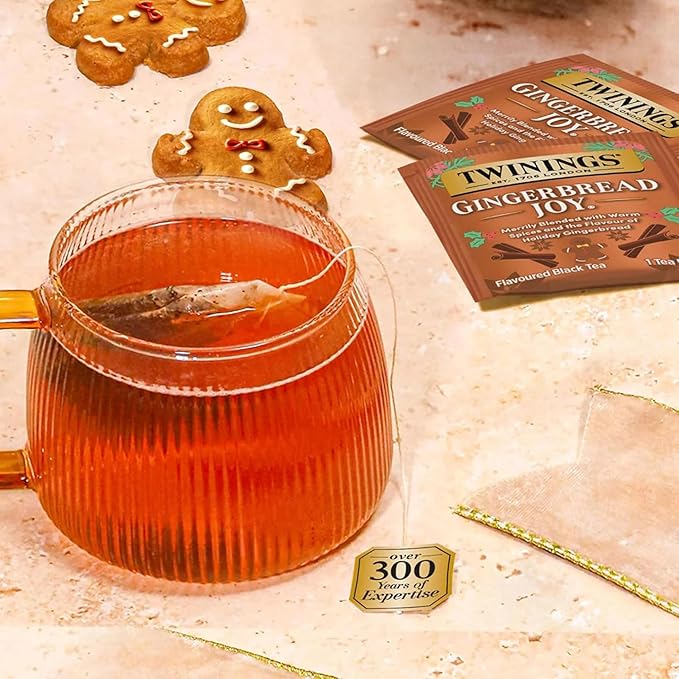 Twinings Christmas Holiday Variety Tea Bag Pack (20 Count), 4 Flavors Include Christmas Tea, Winter Spice, Gingerbread Joy, Peppermint Cheer, Seasonal Gift for Her, Him, Family, Friends