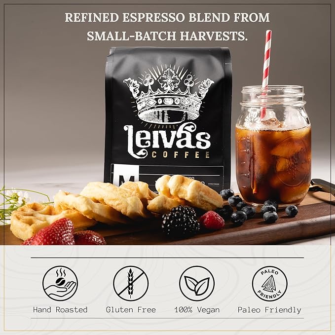 Leiva’s Medium Roast Espresso Beans (8oz), Roasted to Order, Micro-Lot Guatemalan Beans – Don Armando Espresso Coffee Bean w/Chocolate, Citrus & Hazelnut Notes - Smooth, Low Acidity Roast (2 Pack)
