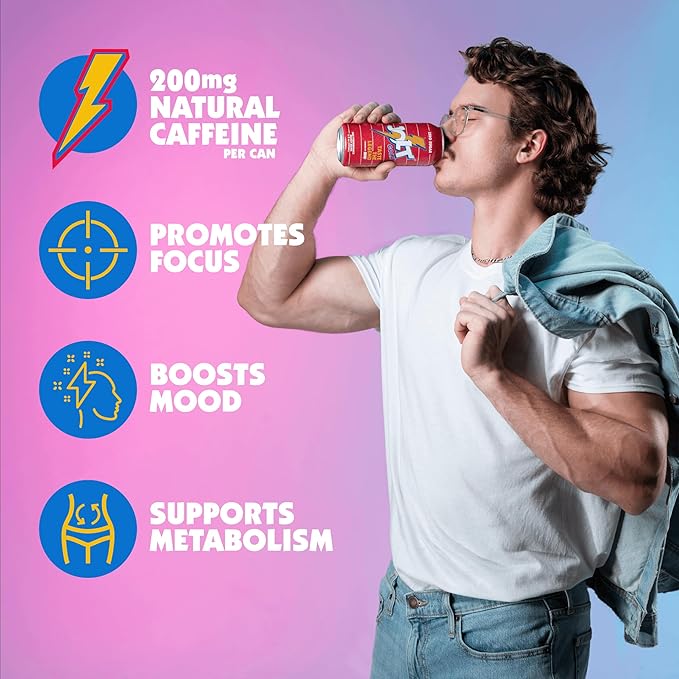 Redcon1 JOLT Cola Energy Drink – 200mg Caffeine, Zero Sugar, 16oz Can – Classic 80s Flavor, Nootropics, B-Vitamins, Metabolism Boost – Performance Energy Beverage (12 Pack)