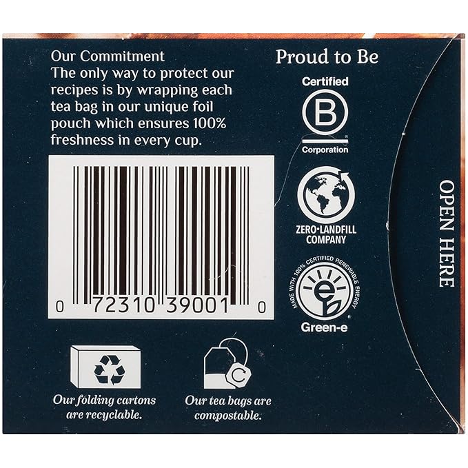 Bigelow Botanicals Cold Water Infusion Blueberry Citrus Basil Tea Bags 18 Count Box (Pack of 1), Herbal Infusion, Caffeine Free, 18 Tea Bags Total