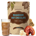 Mushroom Hot Chocolate Mix, Cacao Powder, 10 Mushrooms | Lion's Mane, Reishi, Chaga, L-Theanine | Coffee Alternative for Calm Sleep, Mood Enhancement, Sugar Free, 8.5 Oz