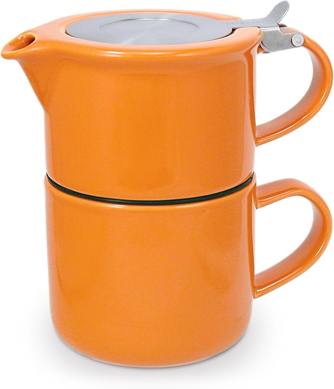 FORLIFE Tea for One with Infuser 14 ounces, Carrot