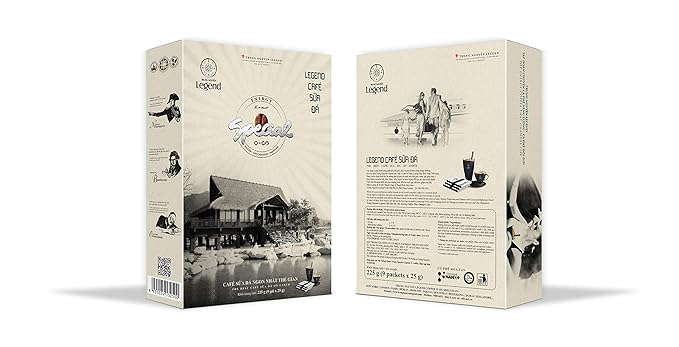 TRUNG NGUYEN LEGEND CAFE SUA DA Premium Instant Coffee for Energy Boost by NANO+ Technology, Non-Dairy Creamer, Coffee Mix - Strong and Pure Vietnamese Instant Coffee (9 Packets/Box)