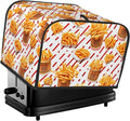 Chips Pattern 4 Slice Toaster Cover Wide Slot Dustproof Bread Maker Cover Fingerprint Bakeware Protection Kitchen Appliance Cover Toaster Bag