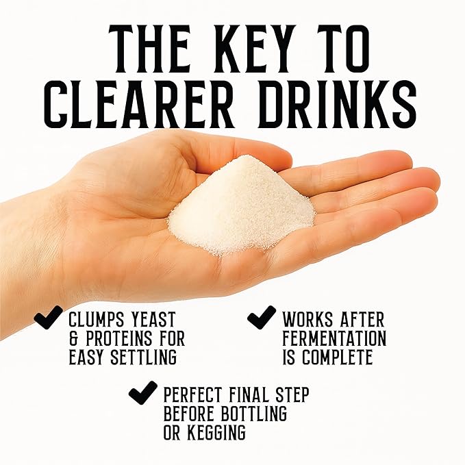 Craft A Brew - Gelatin Finings - For Wine & Beer Brewing - Reduces Haze & Cloudiness - Effective Clarifier - 1 oz Package