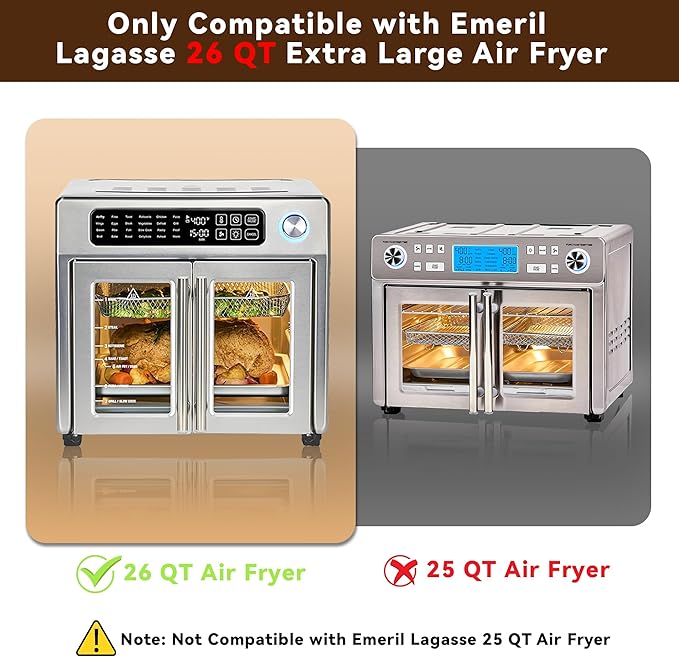 Air Fryer Liners Disposable, 200 Pcs Parchment Paper Sheets Compatible with Emeril Lagasse 26 QT Extra Large Air Fryer Accessories for Emeril 26 Qt Toaster Oven