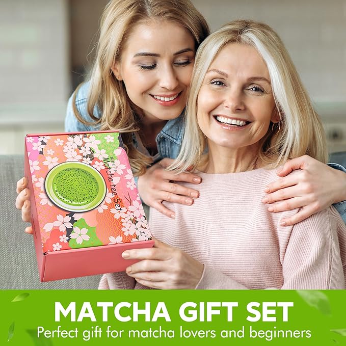 8 PCS Matcha Whisk Set, Japanese Tea Set includes Matcha Bowl Tea Making Tools Kit Ceramic Whisk Holder Stand, Sifter, Scoop Japanese Tea Tools For Ceremony Gift-Blue