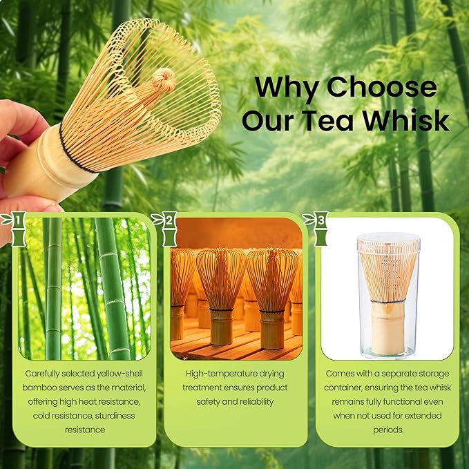 Matcha Whisk Set, Ceramic Matcha Kit Desert Style, Matcha Whisk and Bowl, Bamboo Scoop and Rest, Sifter and Tea Towel, 7 Pcs Gifts for Matcha Lover - Matte Soil