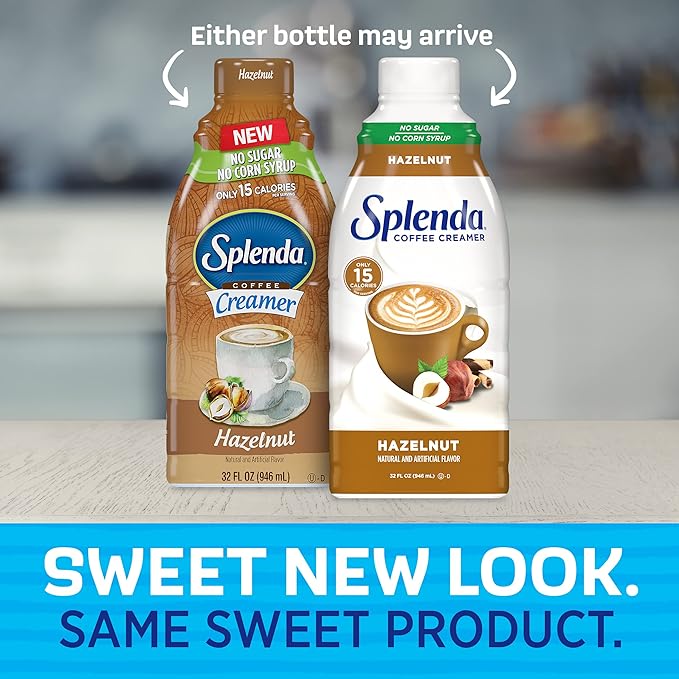 SPLENDA Sugar Free Hazelnut Coffee Creamer, 32 Fl Oz. (Pack of 2)