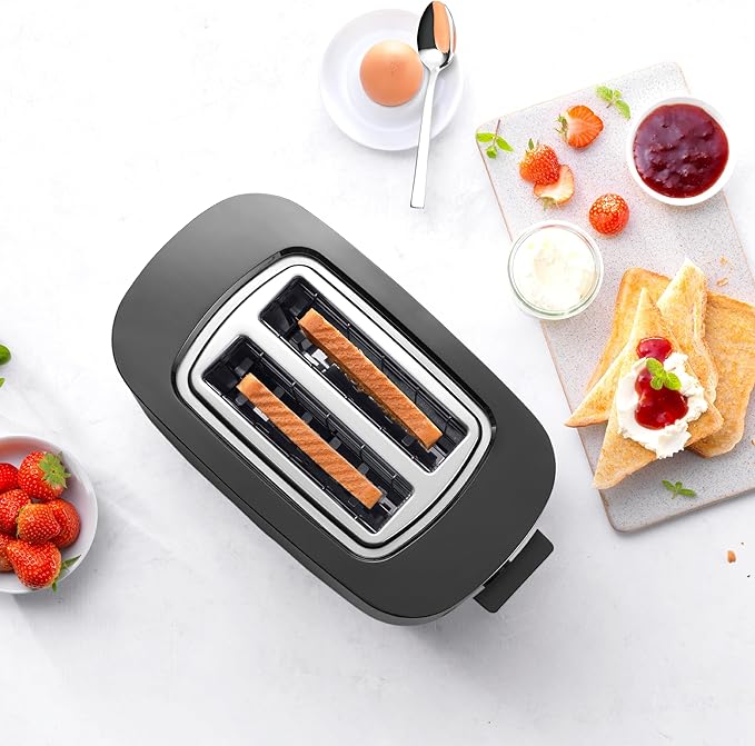 ZWILLING Enfinigy, 2-Slice Toaster, Extra Wide 1.5" Slots for Bagels and Toast, Black