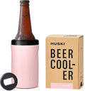 Huski Beer Cooler 2.0 | NEW | Premium Can and Bottle Holder | Triple Insulated Marine Grade Stainless Steel | Detachable 3-in-1 Opener | Works as a Tumbler | Best Gifts for Beer Lovers (Powder Pink)