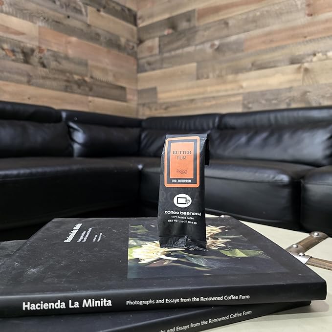 Coffee Beanery Butter Rum Cake Flavored Coffee, 1-1.75oz Try Me Size Coffee Sampler, Light-Medium Roast