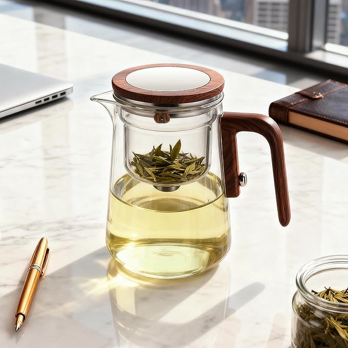 MACTANO Enchant Tea Pot, Magic Witchcraft Enchanted Glass Teapot with Strainer -800ML