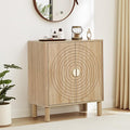 Sideboard Buffet Cabinet, Kitchen Sideboard Cabinet with 2 Doors and Adjustable Shelf, Wood Coffee Bar Console Table for Living Room, Dining Room, Hallway (Natural)