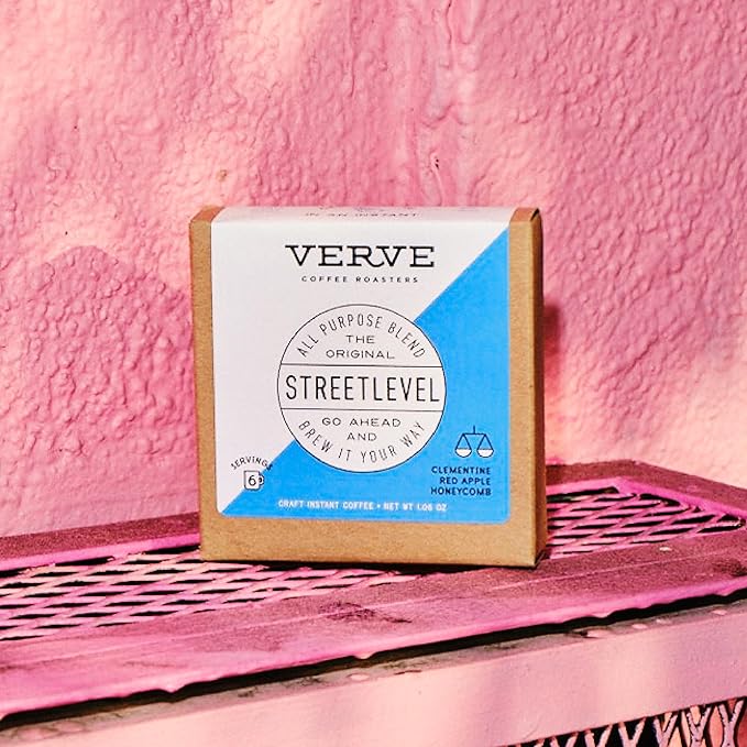 Verve Coffee Roasters Craft Instant Coffee Streetlevel Blend | French Medium Roast, Ground, Hand-Roasted | Enjoy Hot or Cold | Up to 6 Servings