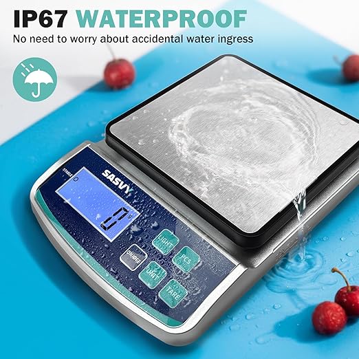 Digital Lab Scale 15kg x 1g oz/lb/g/kg Precision Electronic Scientific Scale Analytical Balance for Laboratory Jewelry Kitchen Includes Rechargeable Battery
