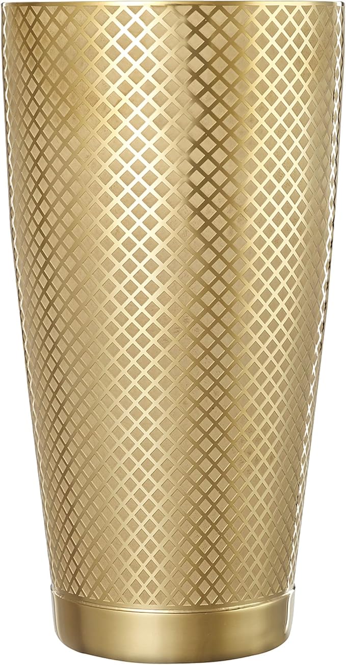 Barfly 28 oz. Diamond Lattice Shaker, Gold Plated
