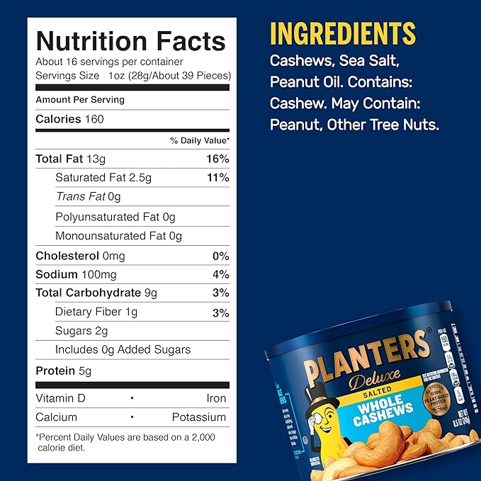 Planters Planters Cashew Wholes - 8.5 oz