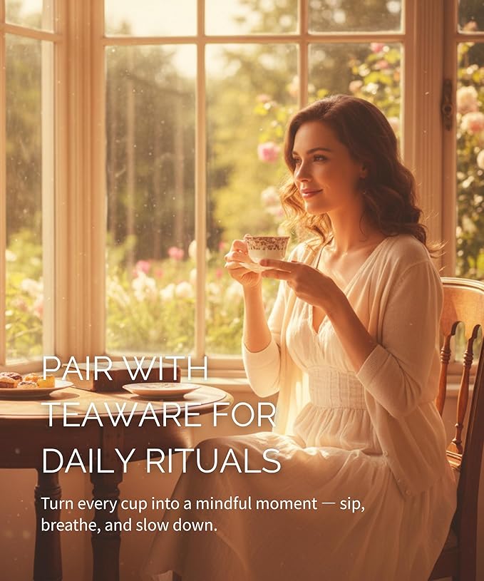 EZR Leaf Sweet Rose Black Tea – Loose Leaf Rose Fruit Tea, Floral & Fruity Blend, Low Caffeine Canister 1.76 Ounce