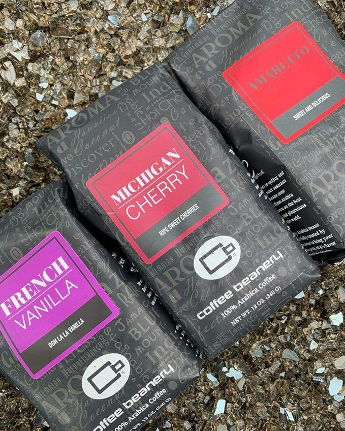 Michigan Cherry Flavored Coffee by Coffee Beanery | 12oz Specialty Medium Roast Whole Bean