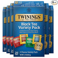 Twinings Variety Pack Black Tea Bags, 20 Count (Pack of 6), Includes English Breakfast, Early Grey, Irish Breakfast, and Lady Grey, Caffeinated, Enjoy Hot or Iced, 120 Teabags