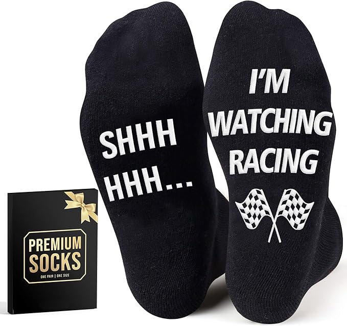 VICRAZY Racing Car, Sport Car Socks for Men, Women - Formula 1 Gifts, Racing Socks, Stocking Stuffers for Men, Women