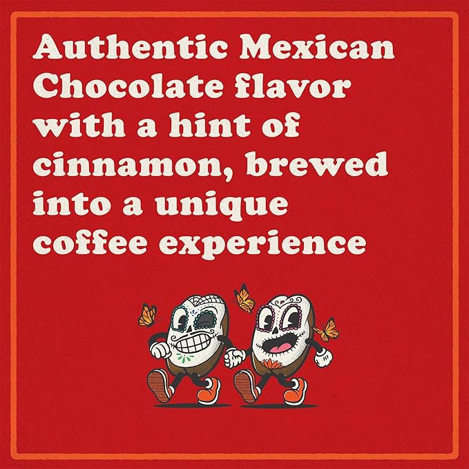 Roasty Buds Mexican Chocolate Whole Bean | Café Mexicano 100% Arabica Coffee, Natural Cinnamon Flavors (12 oz) | Gluten-Free, Non-GMO, No Sugar | Medium Roast (12 Ounce, Mexican Chocolate Whole Bean)