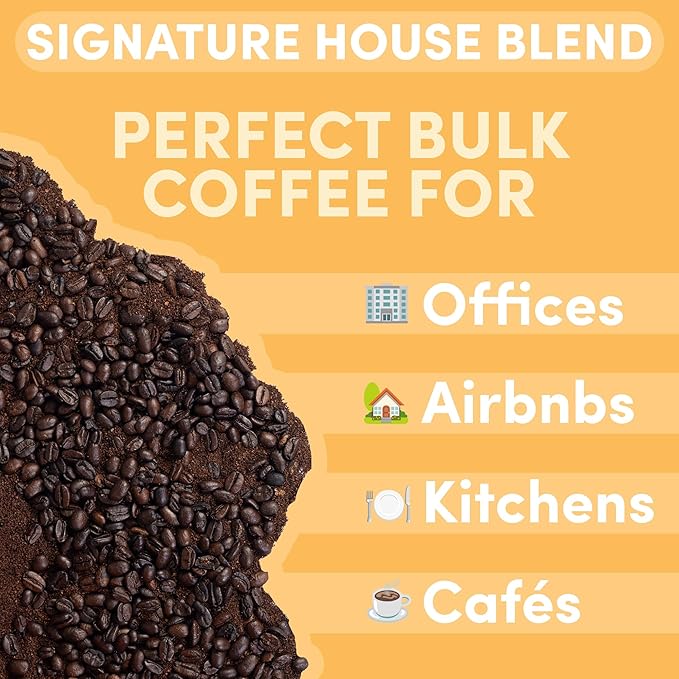 Sarasota Coffee Whole Bean Signature House Breakfast Blend | Medium Roast Gourmet Coffee Beans | Low Acid, Mold Free, Specialty Grade Bulk Beans | 5lb (80 oz)