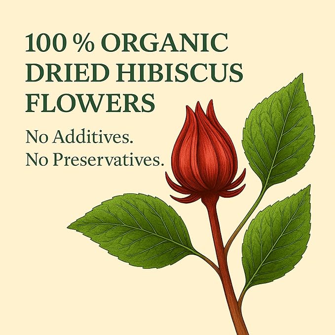 Organic Hibiscus (Roselle or Jamaican Sorrel) Tea (100 tea bags | 8 oz | 226g)