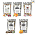 Nelson's Tea Fruit Sampler Pack - 5 Flavors Variety Pack - Loose Leaf Tea Sampler - Cherry Almond, Peaches & Cream, Strawberry Hibiscus, Sugar Plum, Vanilla Honey Pear - 2 Oz Sizes
