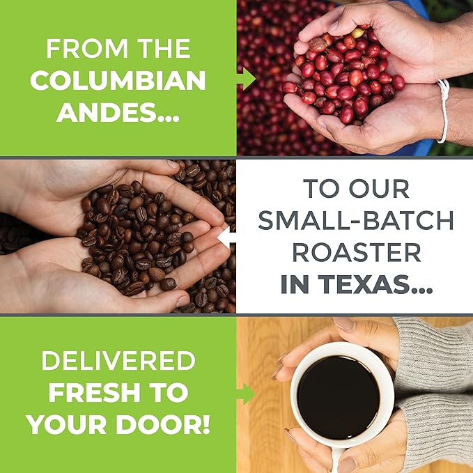 Wink Coffee Blonde Roast, Light Roast Whole Bean Coffee, Large 2.2 lb bag, Single Origin Colombian Arabica Beans, Small-Batch, Smooth, Sustainably Sourced