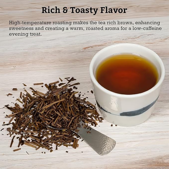 SUGIMOTO TEA Japanese Hojicha Roasted Green Tea Loose Leaf 2.0 oz (57 g) Pack of 1