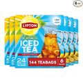 Lipton Decaf Black Iced Tea Bags, Family Size Zero Calories, 144 Total Tea Bags (24ct - Pack of 6)