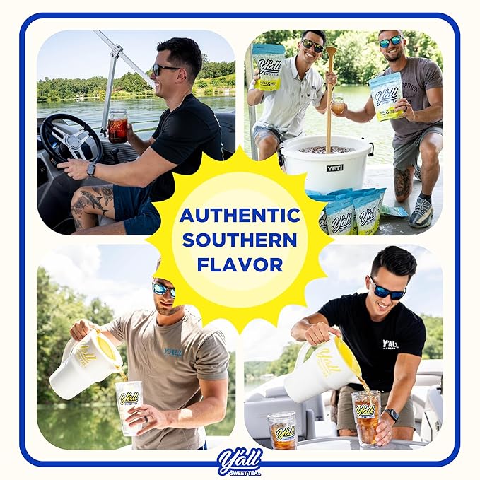 Y'all Sweet Tea - Iced Tea Bags One Gallon Size in 10 Gallons Per Pack Quick Brew Authentic Southern Ice Tea | As Seen on Shark Tank (Caffeinated)