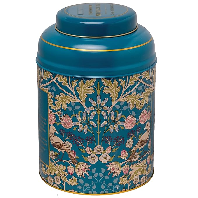 New English Teas Song Thrush & Berries Teal Tea Caddy with 240 Breakfast Teabags